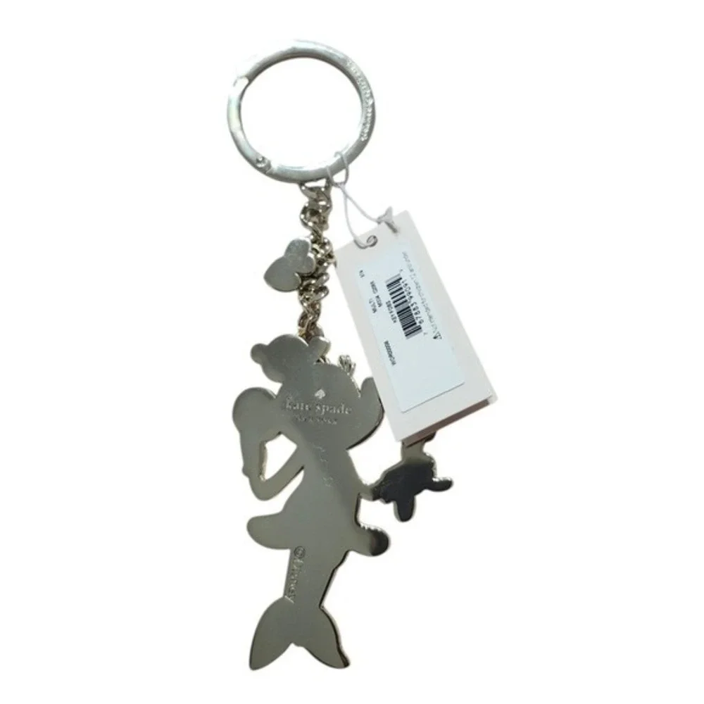 Disney x Kate Spade New York Minnie Mouse Bag Charm Keychain Mirror‎ Glitter NWT